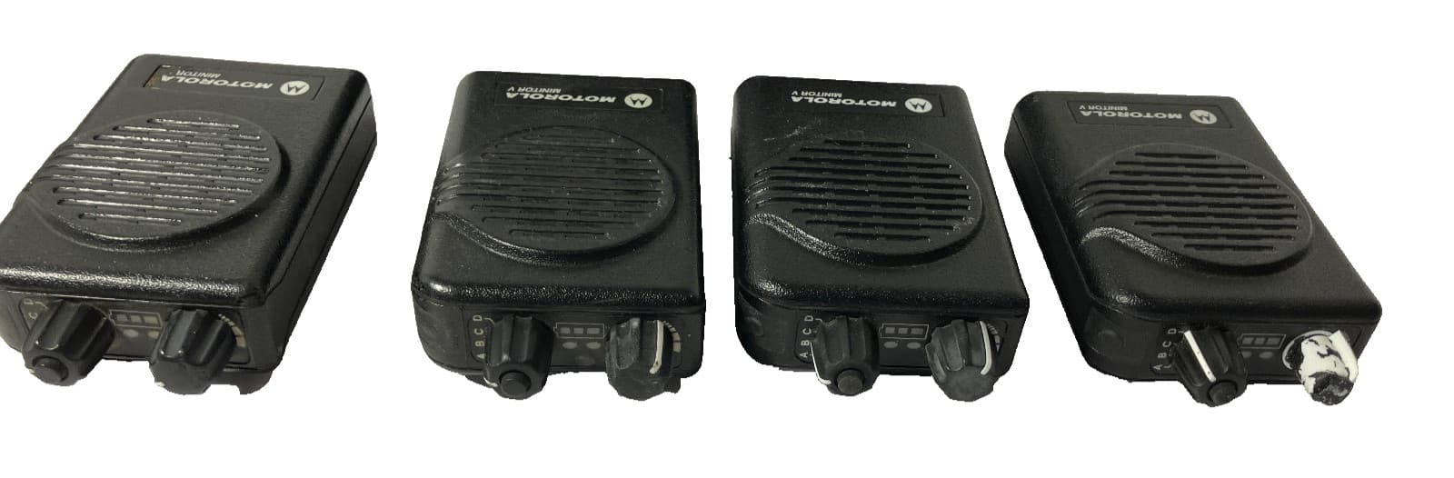 Lot of 4 MOTOROLA MINITOR V PAGER with RLN5869C Amplified Base AS-IS 2