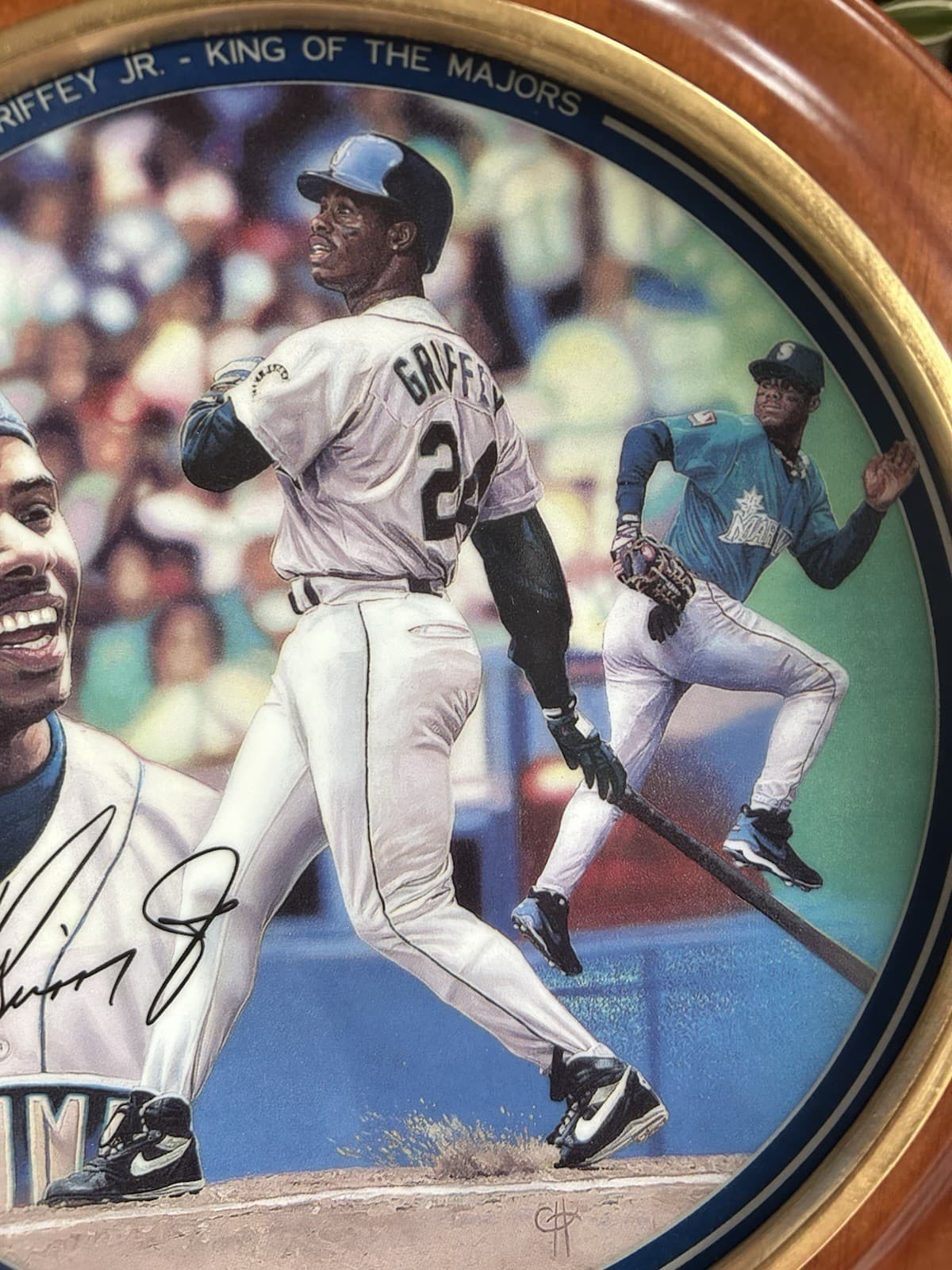 KEN GRIFFEY JR MVP SIGNED AUTO VTG SEATTLE  LIMITED EDITION PLATE Bradford 4