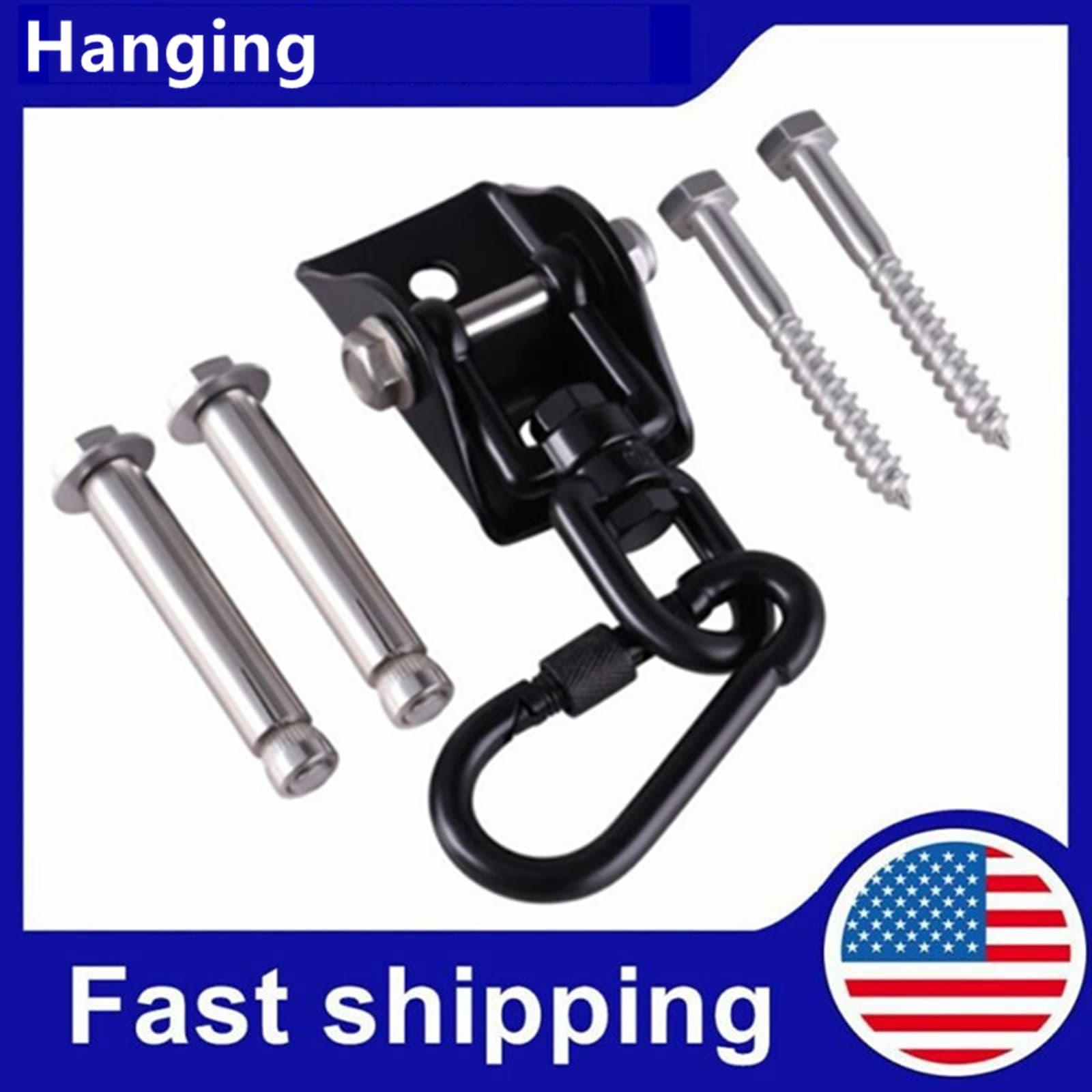 Hanging Chair Hardware 360°Rotating 1200 lb Capacity Hammock Hooks kits
