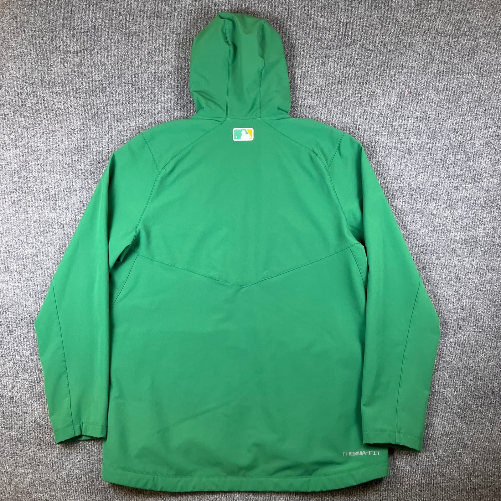 Nike Oakland Athletics Hoodie Mens L Green Full Zip Therma-Fit MLB Jacket 2