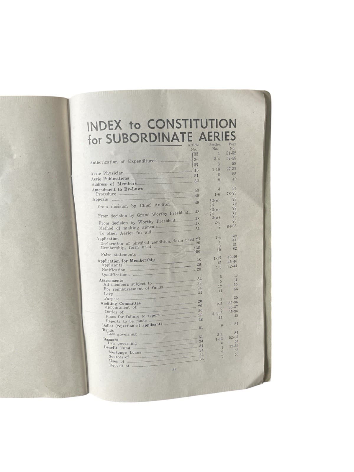 Constitution For Subordinate Aeries 1948 Fraternal Order Of Eagles Fiftieth Conv 6