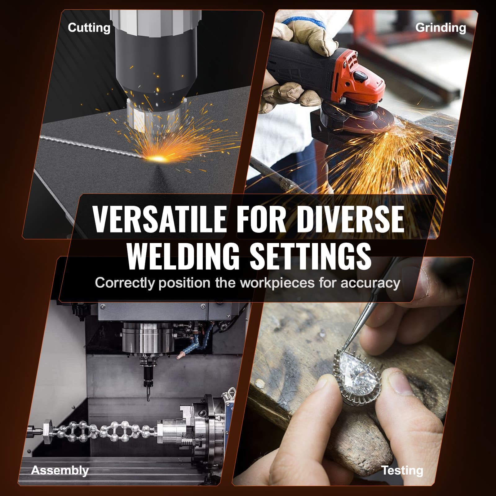 VEVOR 30KG Rotary Welding Positioner 0-90° Positioning Turntable Table 1-12RPM 6