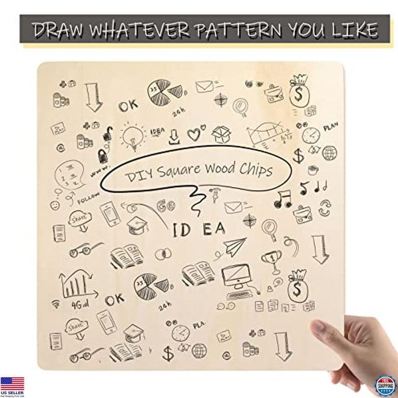 FSWCCK 10-Pack 3MM Basswood Plywood Sheets - 1/8" x 12" x 12" for DIY & Painting 4