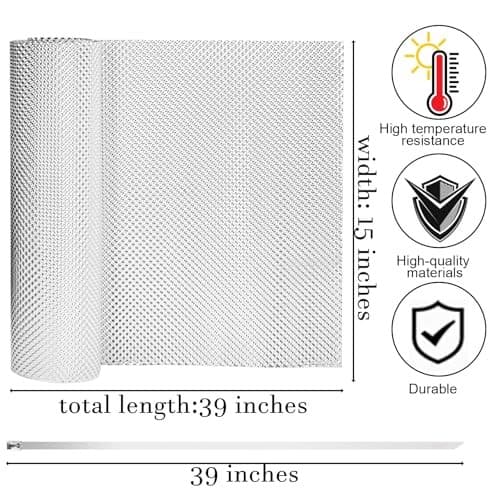  Exhaust Heat Shield Automotive,15”x 39” Embossed Aluminum Heat Shield Muffler  4