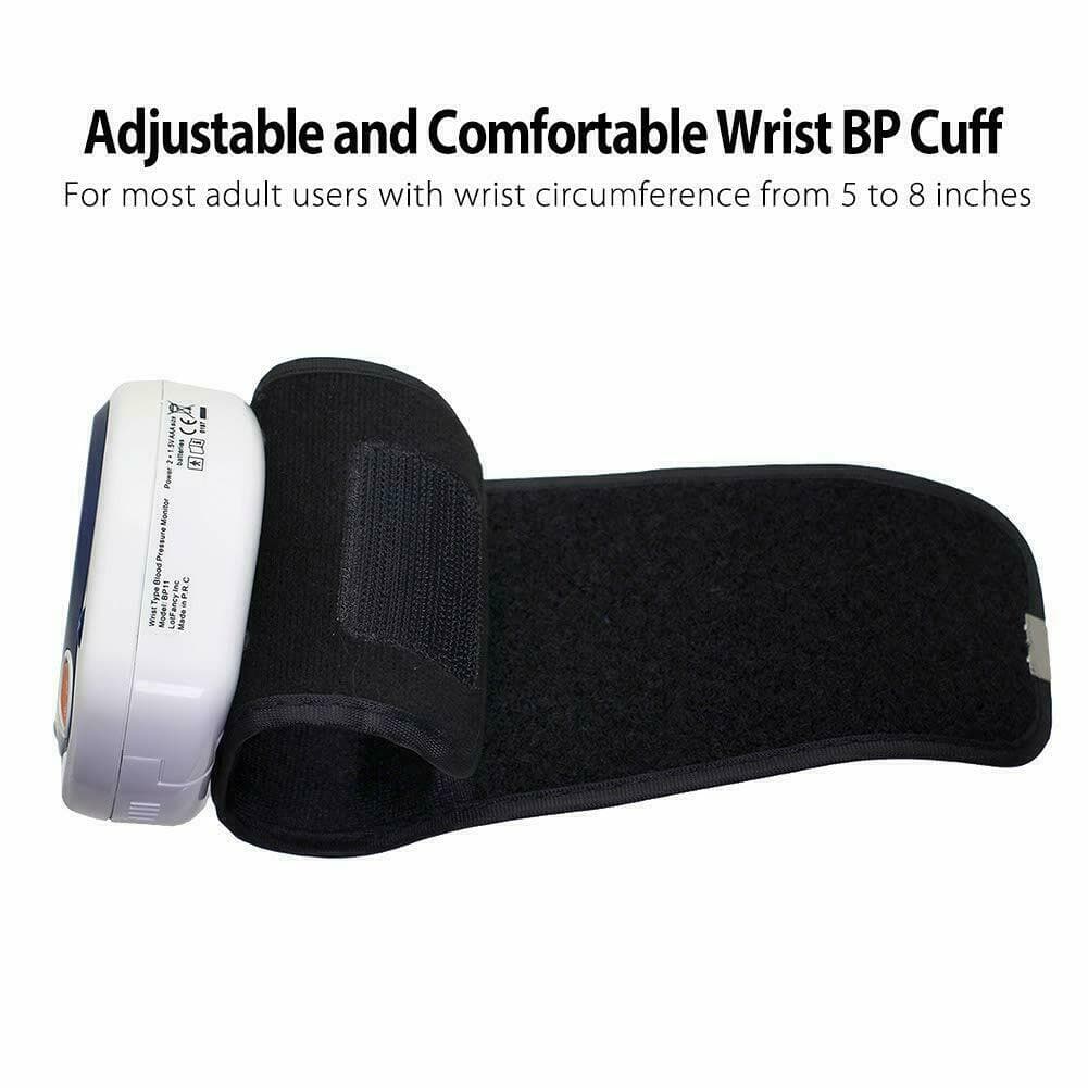 Automatic Wrist Blood Pressure Monitor BP Cuff Gauge Machine Tester with Memory 5