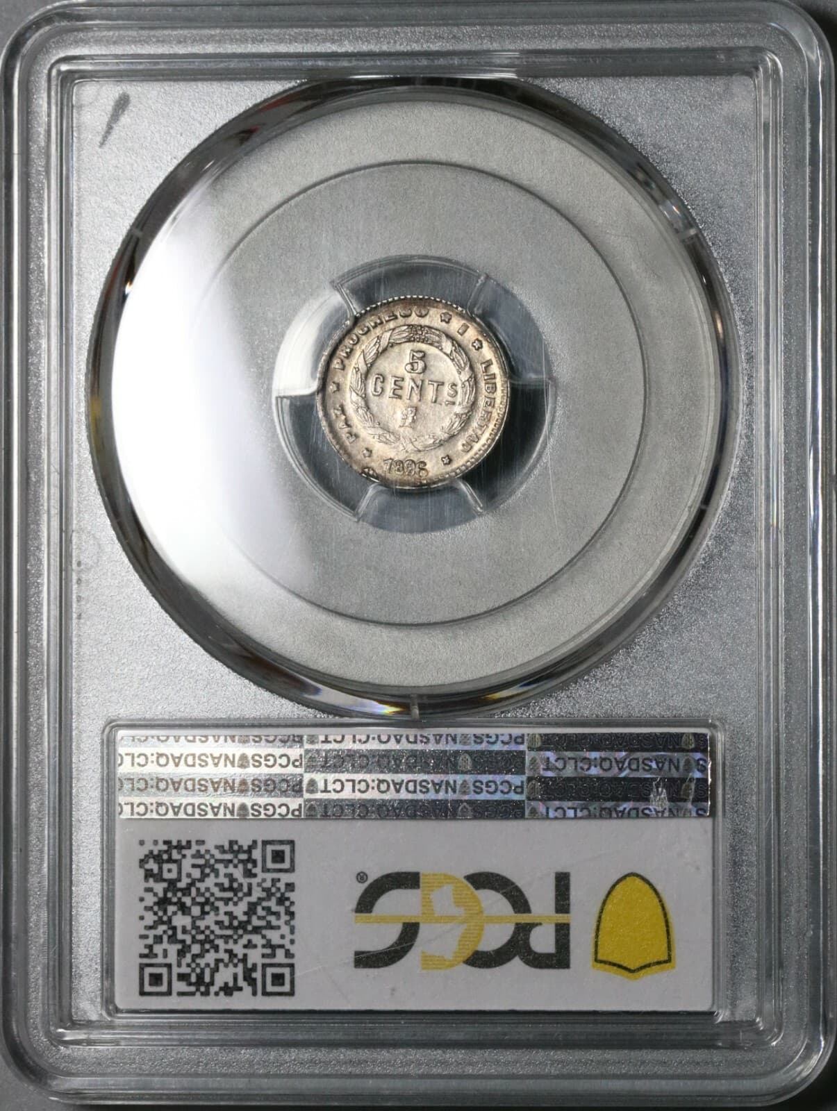 1896/86 PCGS MS 64 Honduras 5 Centavos Pyramid Silver Coin POP 2/0 (21081401C) 6