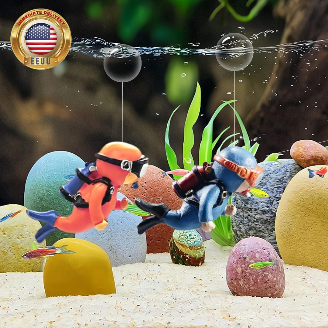 2 Pack Floating Fish Tank Decorations, Aquarium Decorations, Floating Device Fis 5