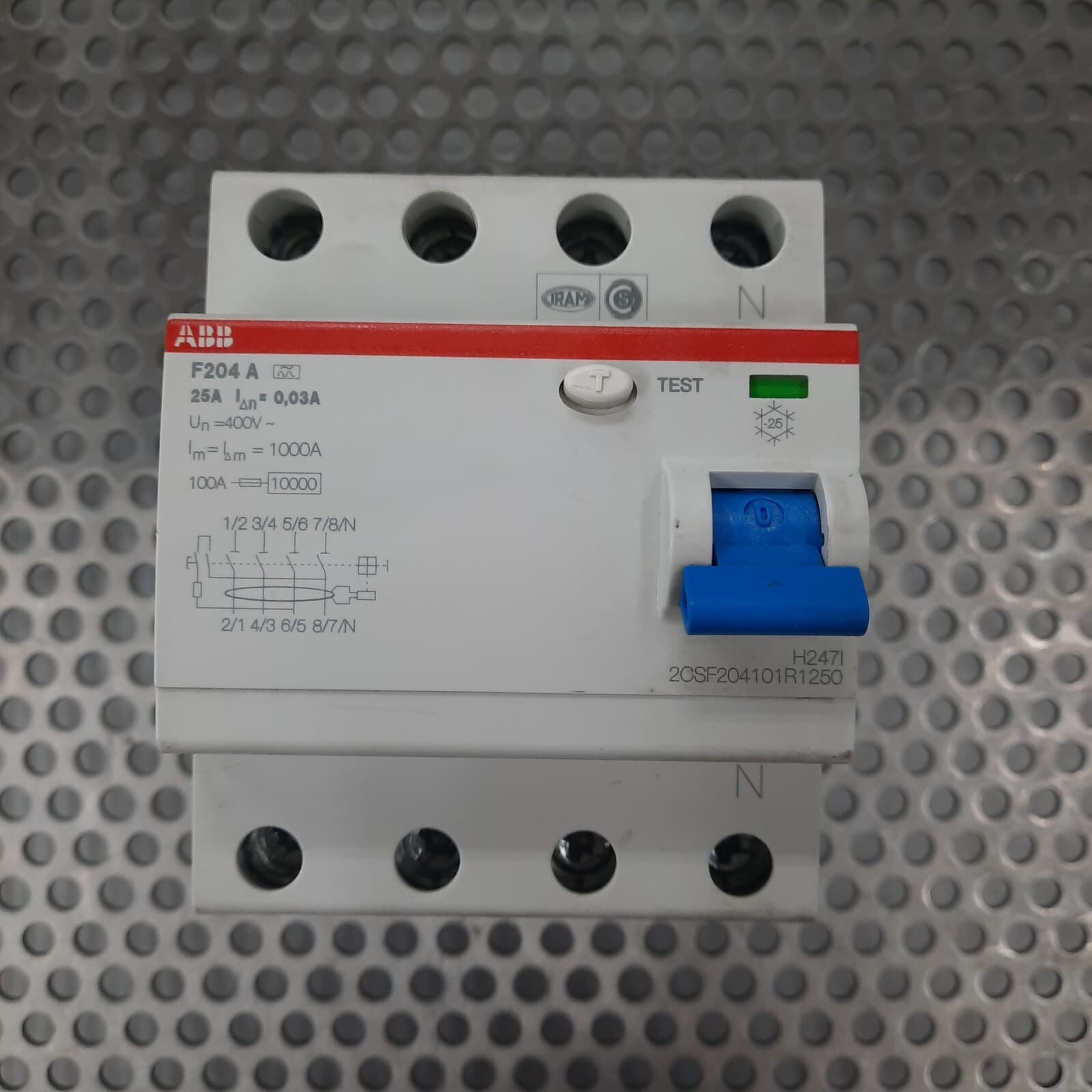 ABB F204 A Residual Current Circuit Breaker 4P Type A 30 mA 2