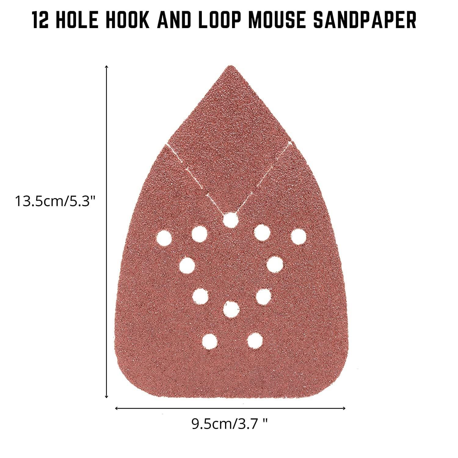 50X Mouse Sanding Pads Hook Loop Sandpaper 150 Grit for Black and Decker Sanders 3