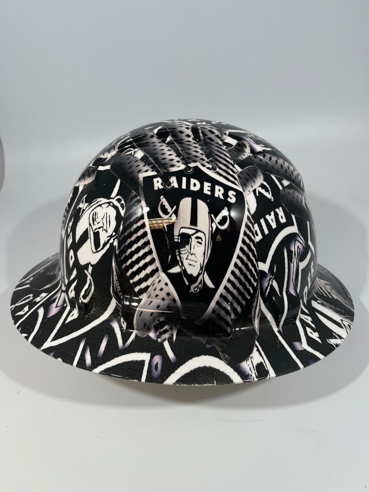 New Full Brim Hard Hat Custom Hydro Dipped LAS VEGAS RAIDERS 4