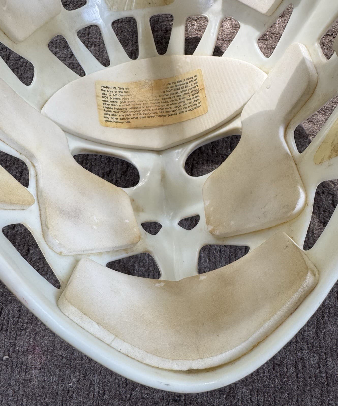 Vintage 1970s MYLEC Adult Goalie Hockey Mask w/ Backplate, Jason Friday The 13th 4