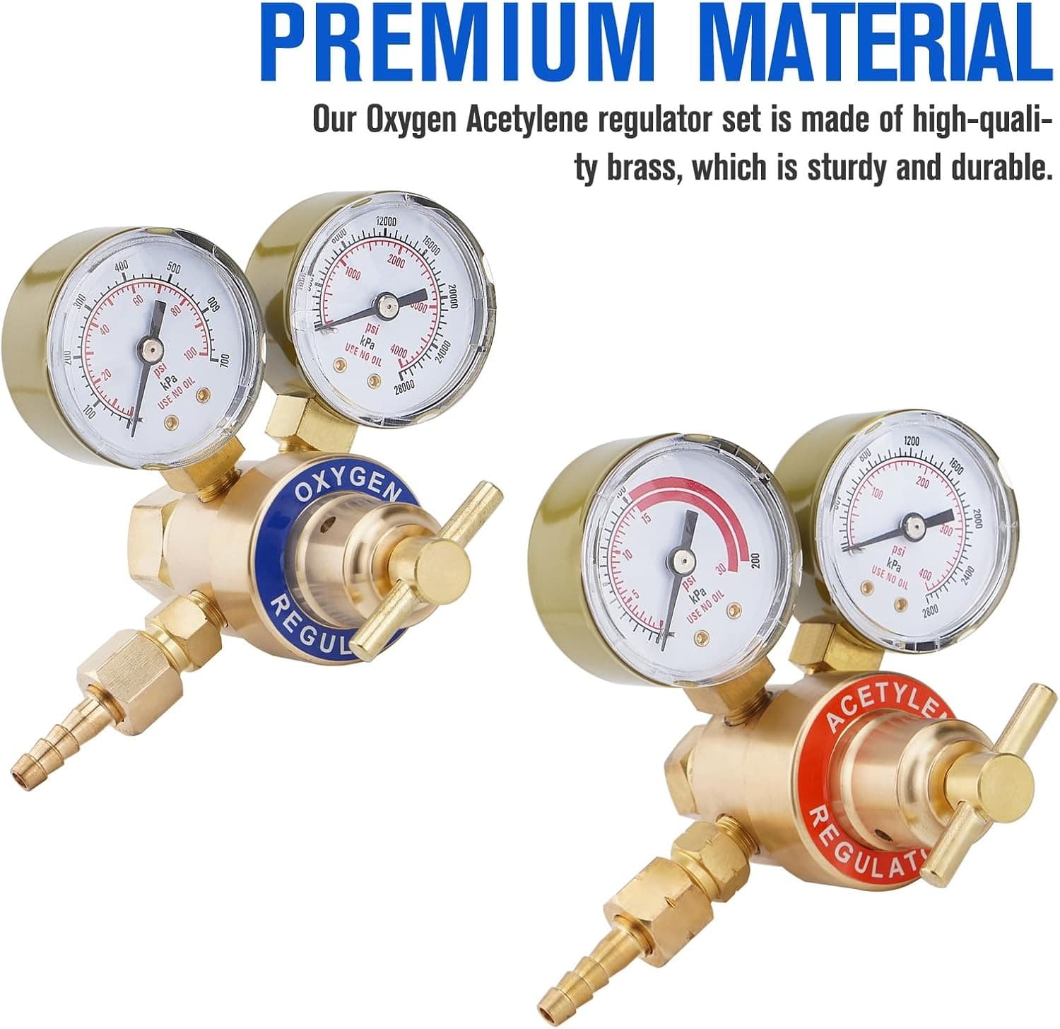 Oxygen Regulator & Acetylene Gas Regulator Victor Welding Cutting Torch Gauge 5