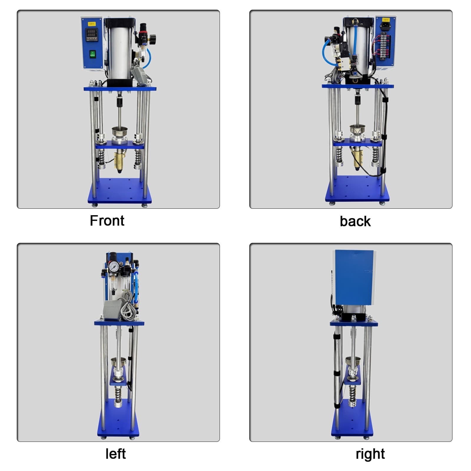 110V 1KW Pneumatic Plastic Injection Molding Machine 0-15g 0.6-0.8Mpa 0-350˚C 3