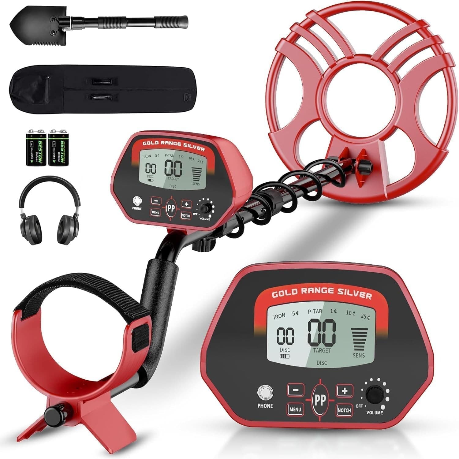 Metal Detector Adults  Waterproof  10" Inch Search Detecting Gold Coin Treasure