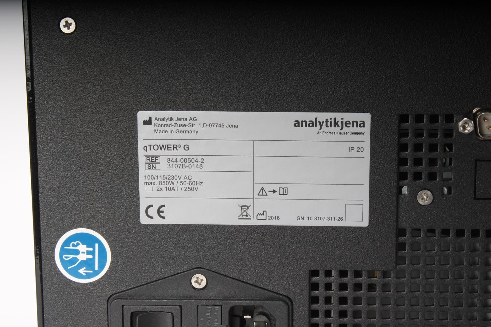 Analytik Jena qTOWER3G Real Time PCR Thermal Cycler 844-00504-2 5