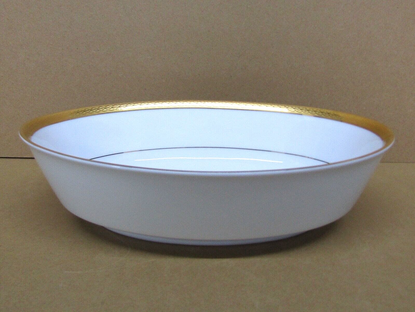 Noritake QUEEN'S GOLD 4285 Contemporary China Oval Serving Platter + Veg Bowl 5