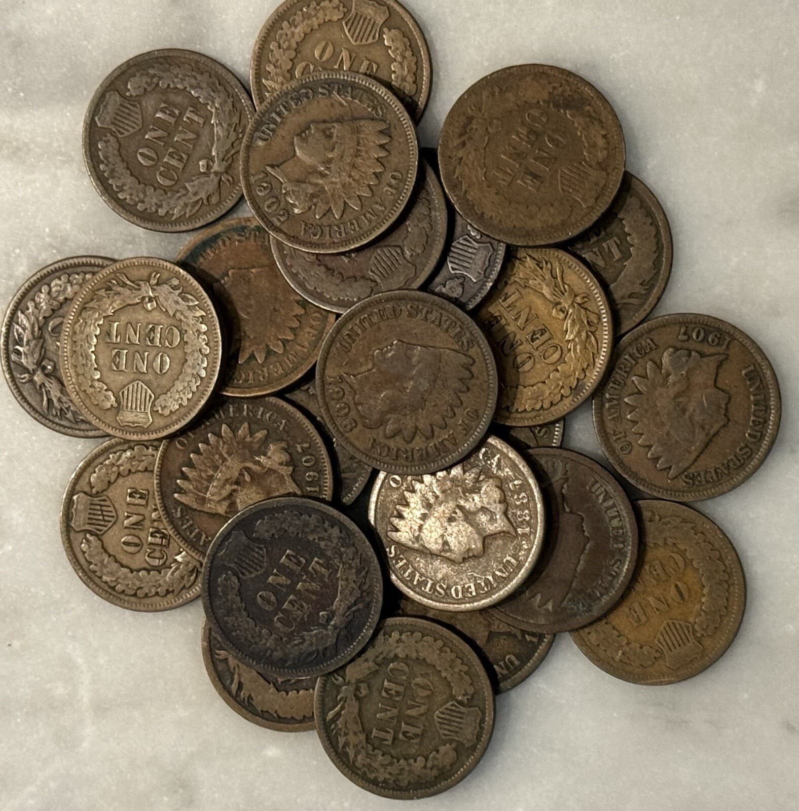 [Lot of 25 Coins] Indian Head Cent - 1/2 Roll - Choose how many! 4