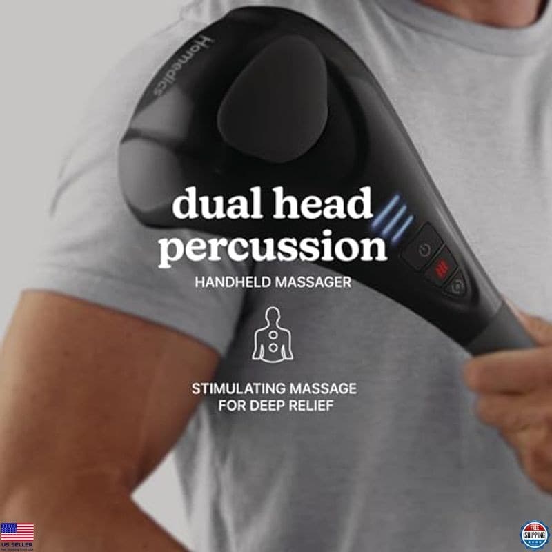 Homedics Handheld Percussion Massager with Heated Nodes for Neck & Body Relief 2