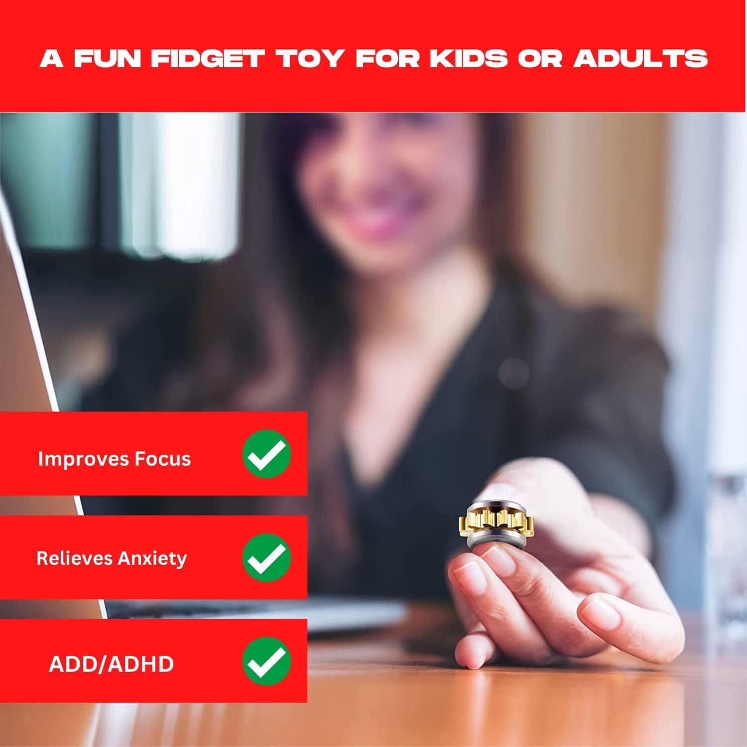 Copper Gear Fidget Spinner Toy for Anxiety, Stress, ADHD  Autism, 1 Count 5