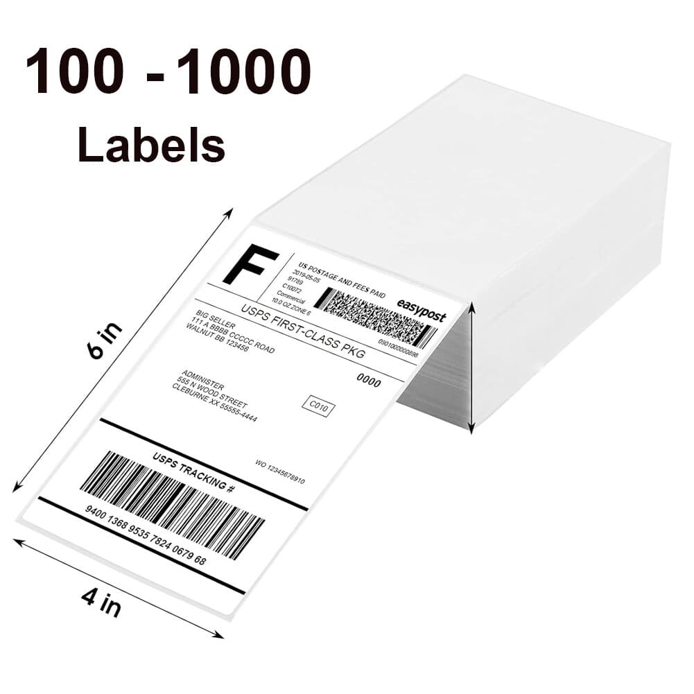 Fanfold 4" x 6" Direct Thermal Labels Perforated for Zebra Rollo MUNBYN Printers