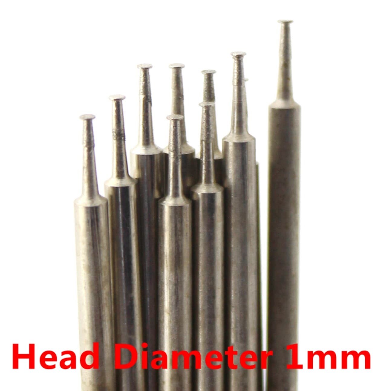 30Pcs 1.0mm T Head Diamond Burrs Bits Grinding Drill Carving Jade Rotary Tools 3