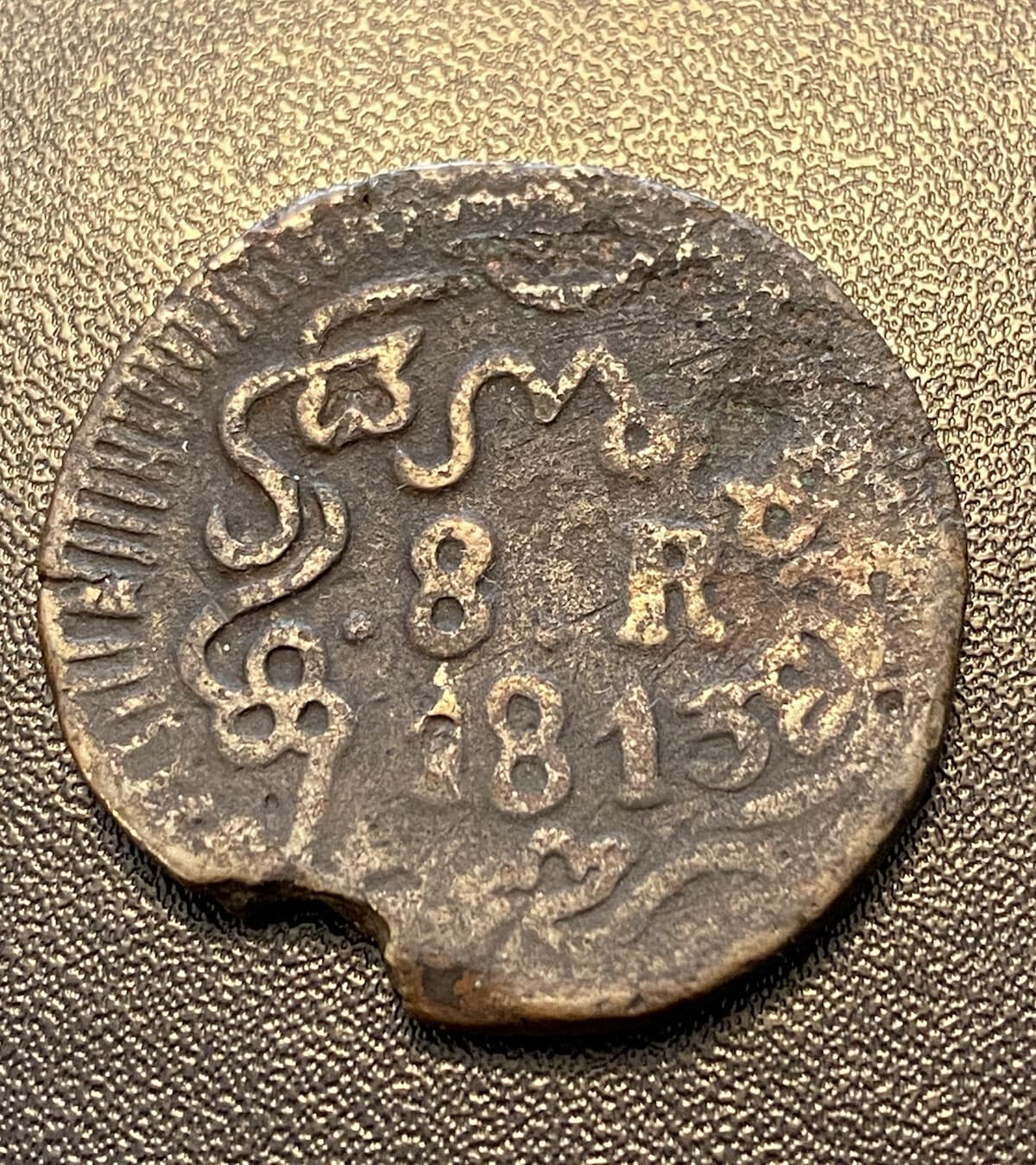 Revolutionary Mexico Oaxaca SUD 1813 8 Reale Clipped Planchet Private Insurgent$ 4