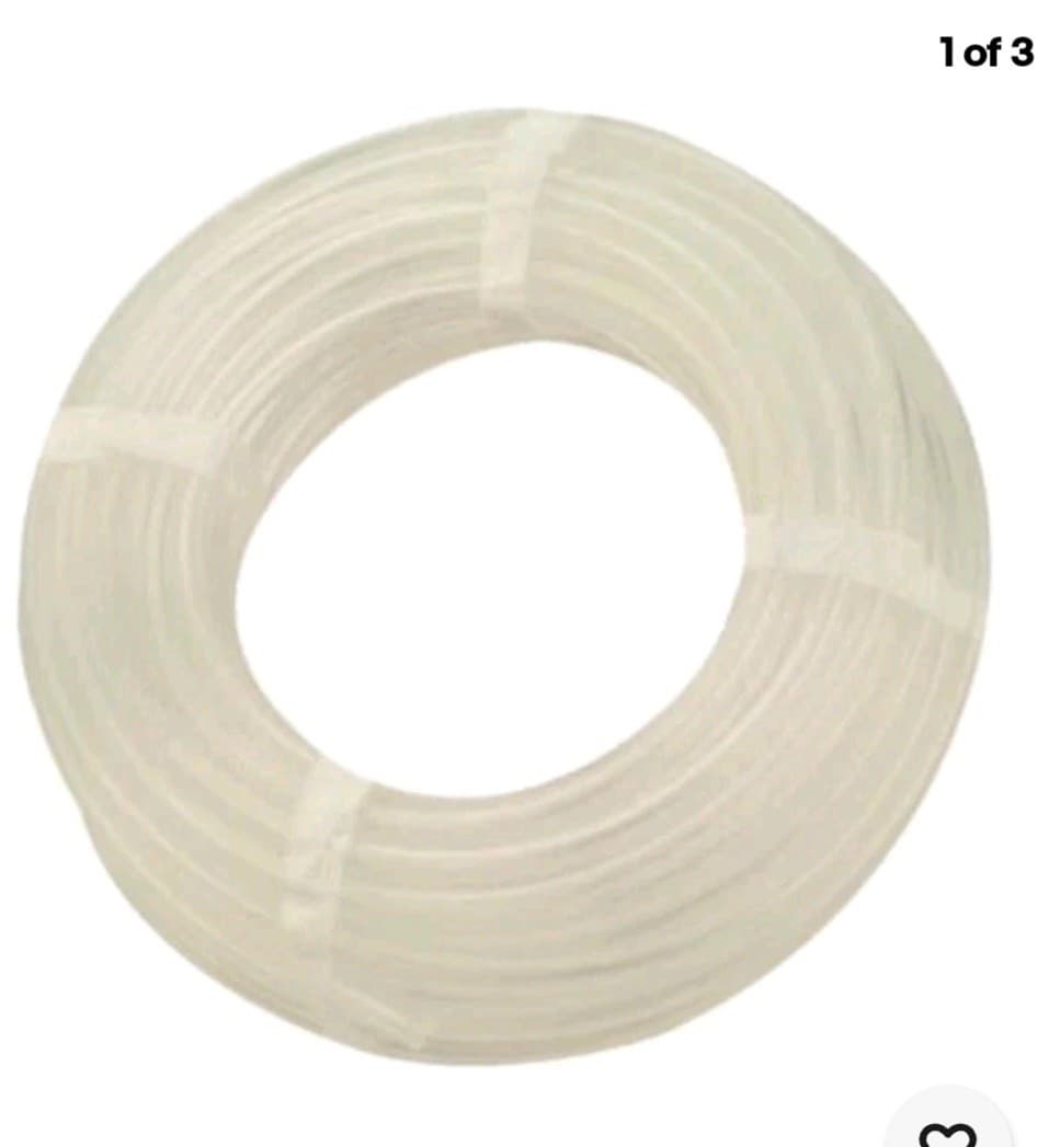 Vinyl Tubing  3/8" OD x 1/4" ID x 1/16" Wall x 12' Piece