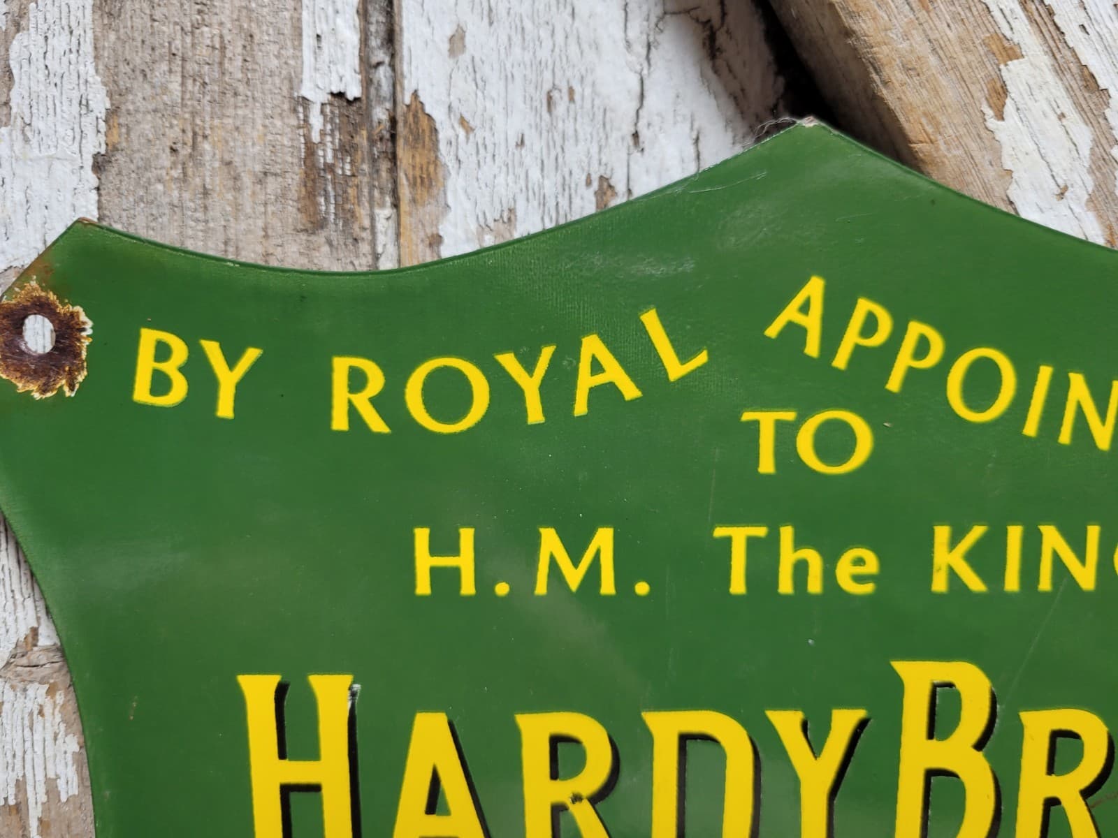 VINTAGE HARDY BROS PORCELAIN SIGN OLD ANGLING FLY FISHING ROD REELS TACKLE UK 3