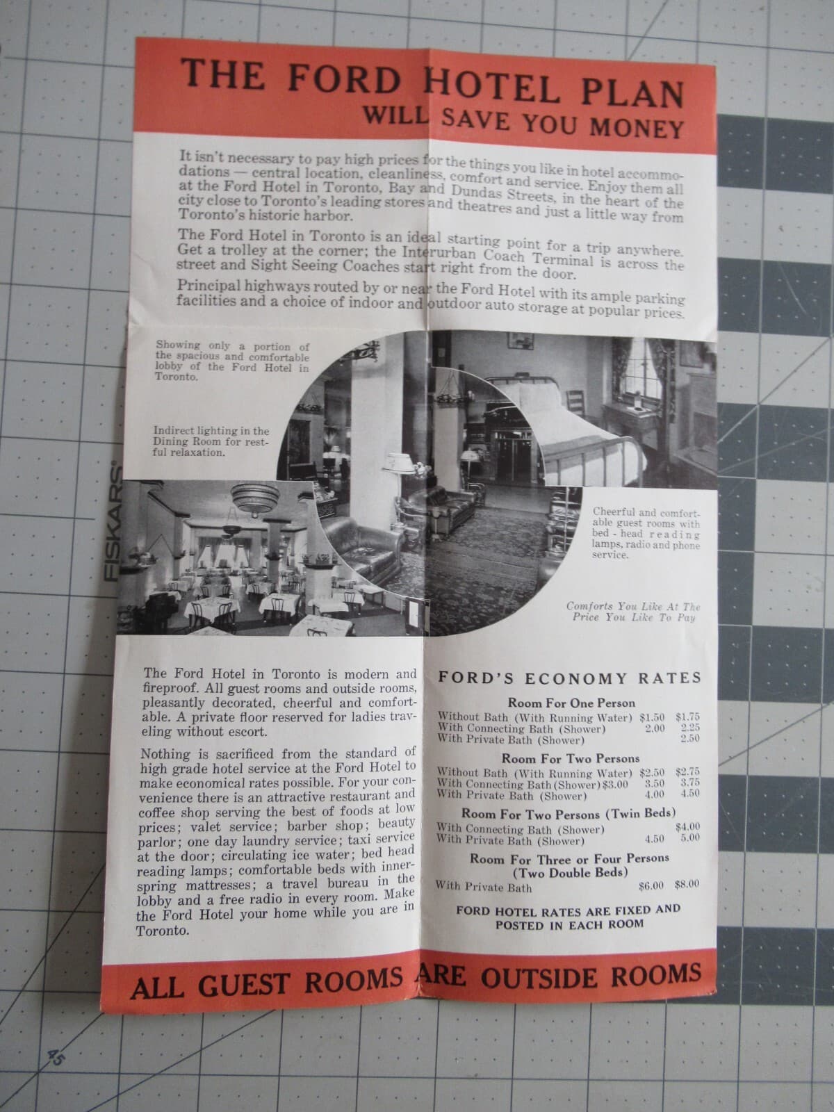 Toronto Canada Ford Hotel Advertisement & Ford Hotel Post Card 3