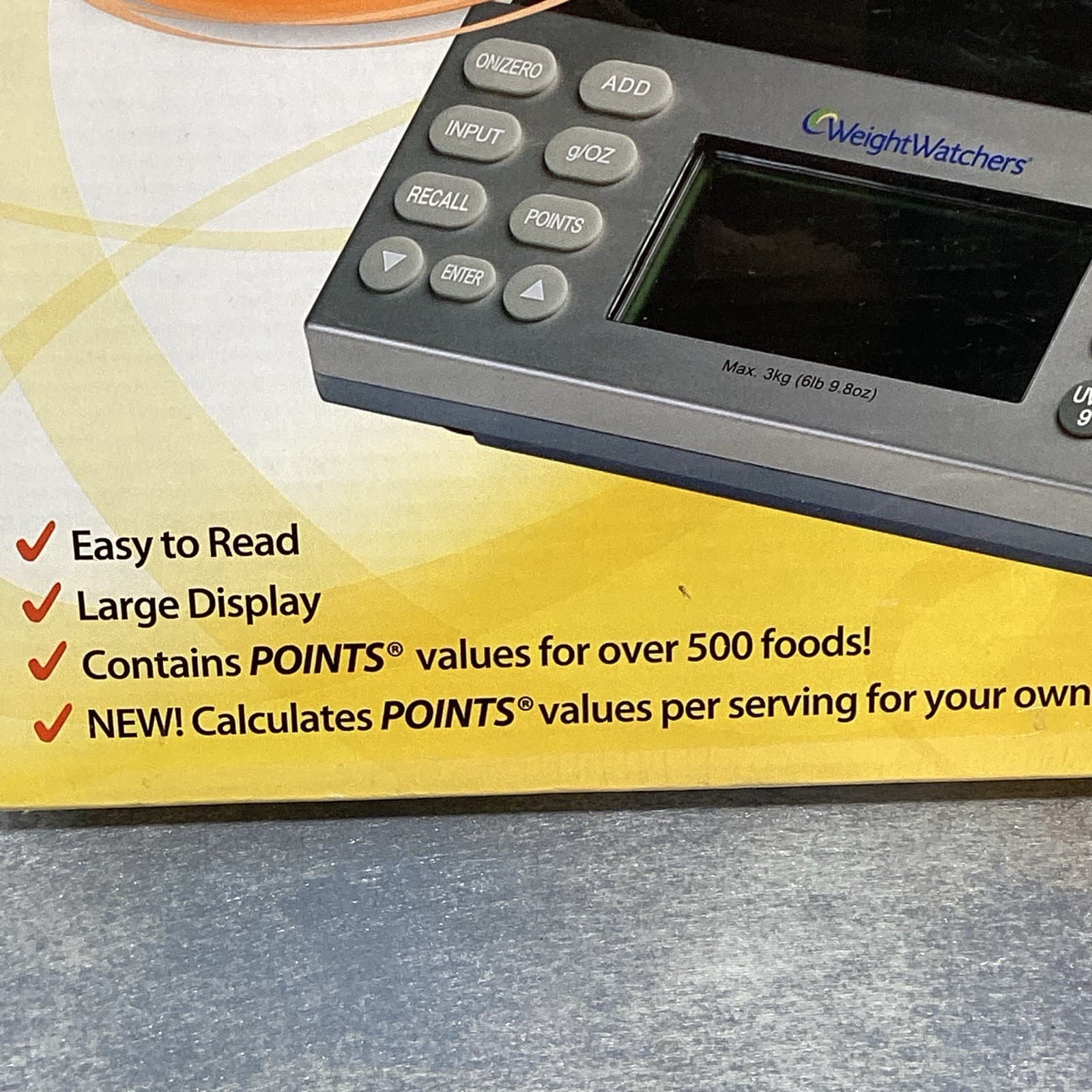 Weight Watchers Electronic Food SCALE w/Points Values Database LARGE DISPLAY NEW 6