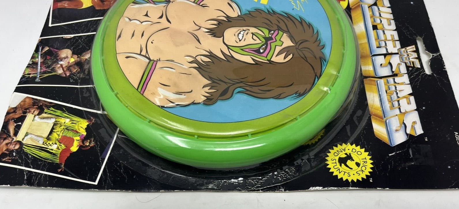 1990 Spectra Star - WWF Superstars Ultimate Warrior Radical Flying Disc NIP-15B 6