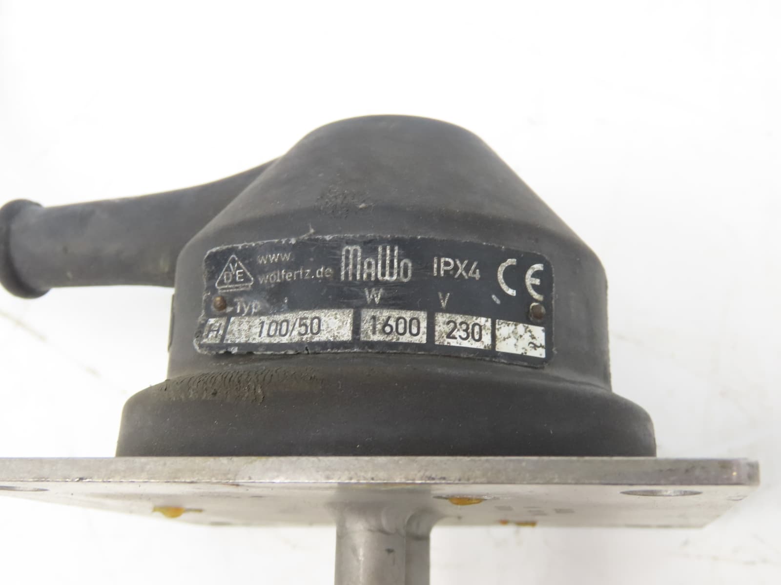 Wolfertze MaWo Immersion Tank Heater Element Stainless L-Tube 1600W 230V 20"x19" 3