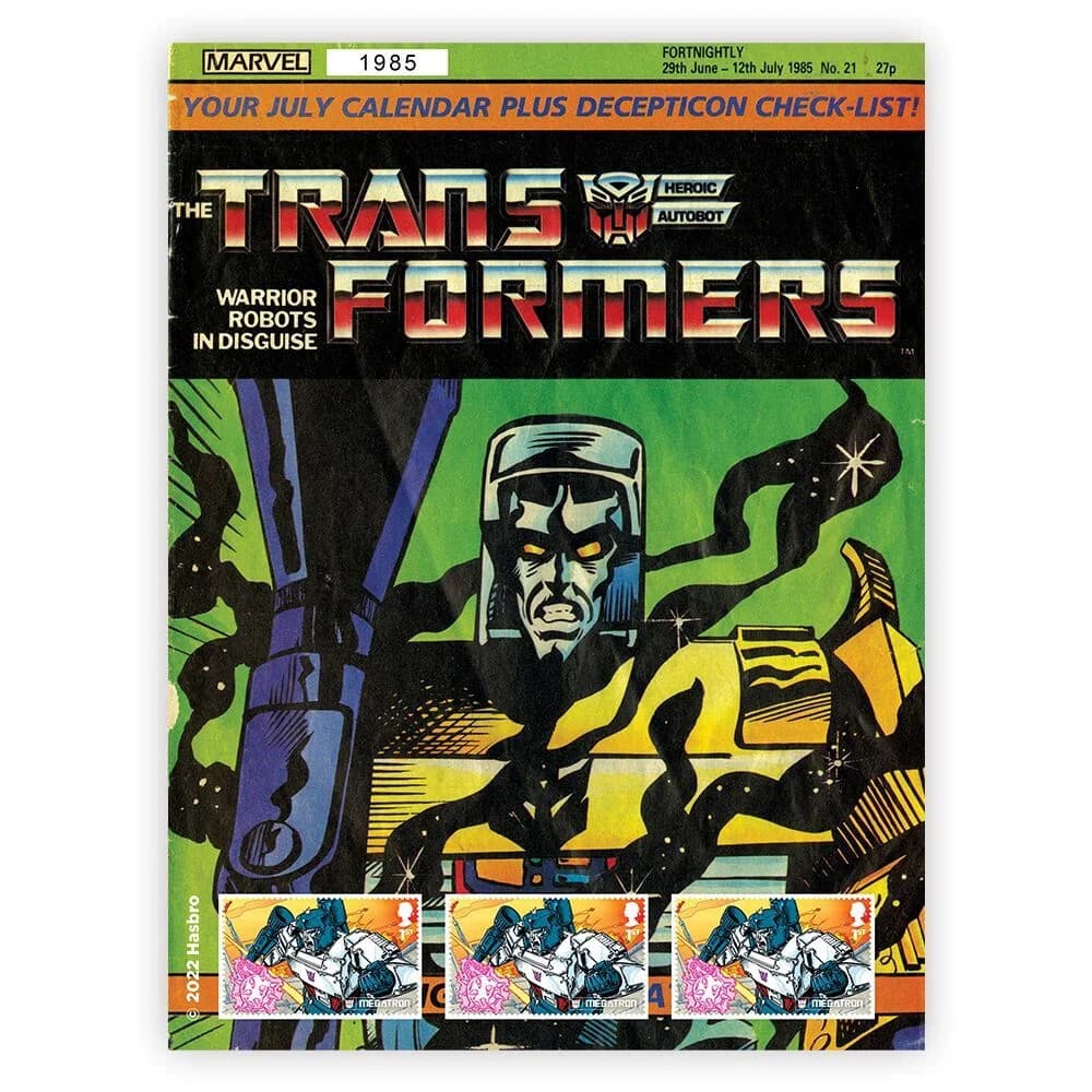 Royal Mail - Transformers Megatron - Fan Sheet of 3 stamps - MNH 