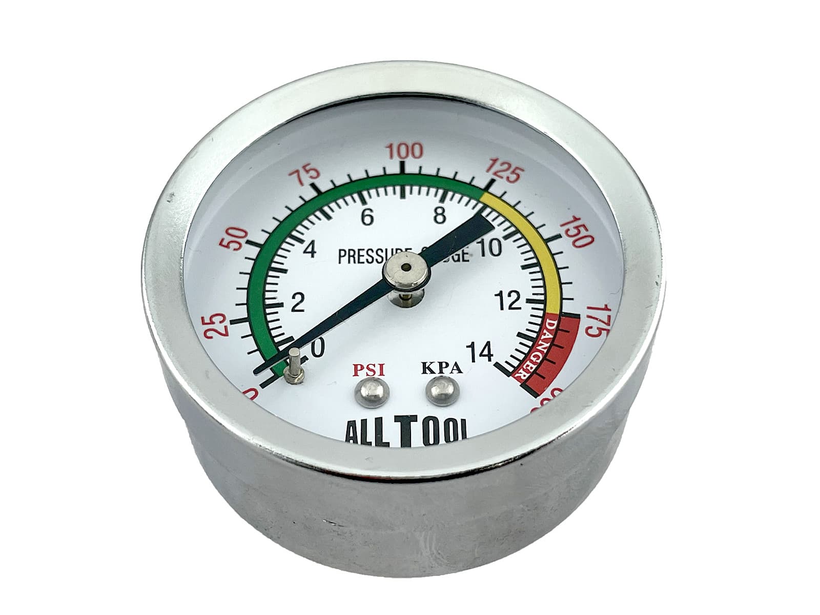 Air Pressure Gauge 2" Dial Center Back Mount 1/4"NPT - 0 to 200PSI Color Coded 2