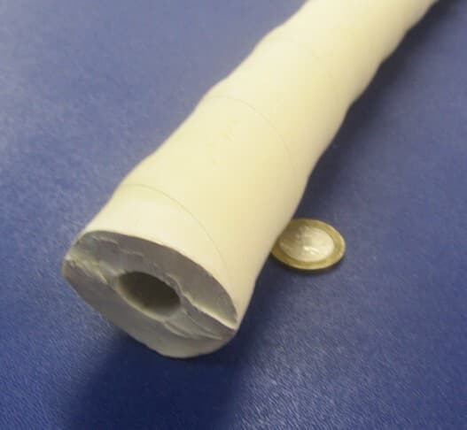 Gum Rubber Tubing,Vacuum Rated,Tan, 1 5/8" x 5/8" ID x 3/8" Wall x 5 Ft Length 4