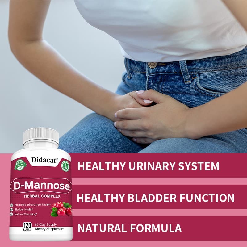 D-Mannose Caps–Urinary Tract Cleanse&Promotes urinary tract Bladder health 120Ct 6