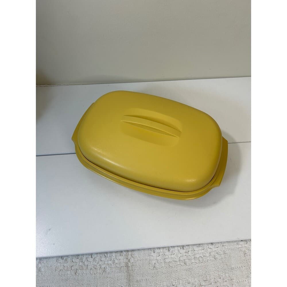 Vintage Tupperware 3 piece Kitchen Steamer Set - Harvest Gold 3