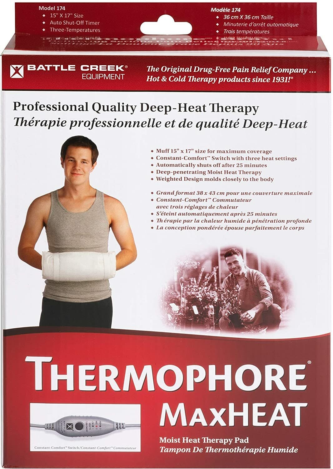 Battle Creek Thermophore Arthritis Pad Moist Heat Hand Muff (Model 174) 14 x 14 3