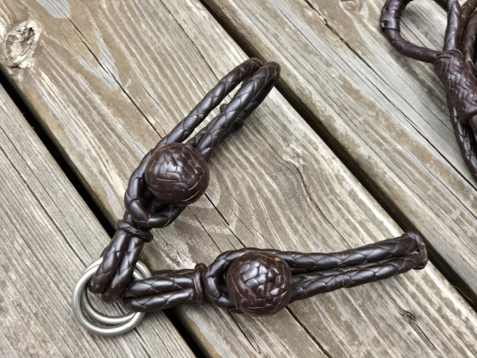 Vintage Braided Plaited Brown Leather Western Hobbles & Two Riatas - Quality Lot 5