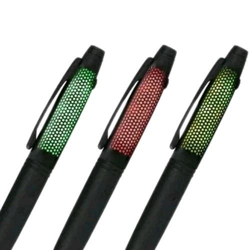 A.T. CROSS LED BALLPOINT PEN LUMINA MATTE BLACK RED YELLOW GREEN #AT0112-28 RARE 3