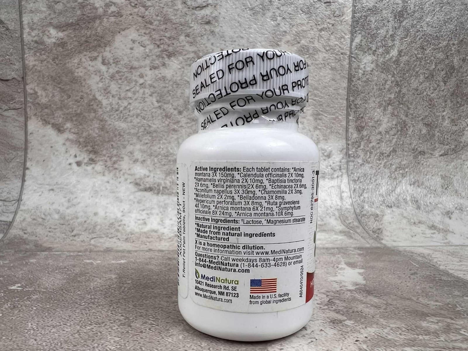 2x MediNatura T-Relief Pet Pain Relief Plant-Based Pain Relievers 90Tabs 06/2029 3