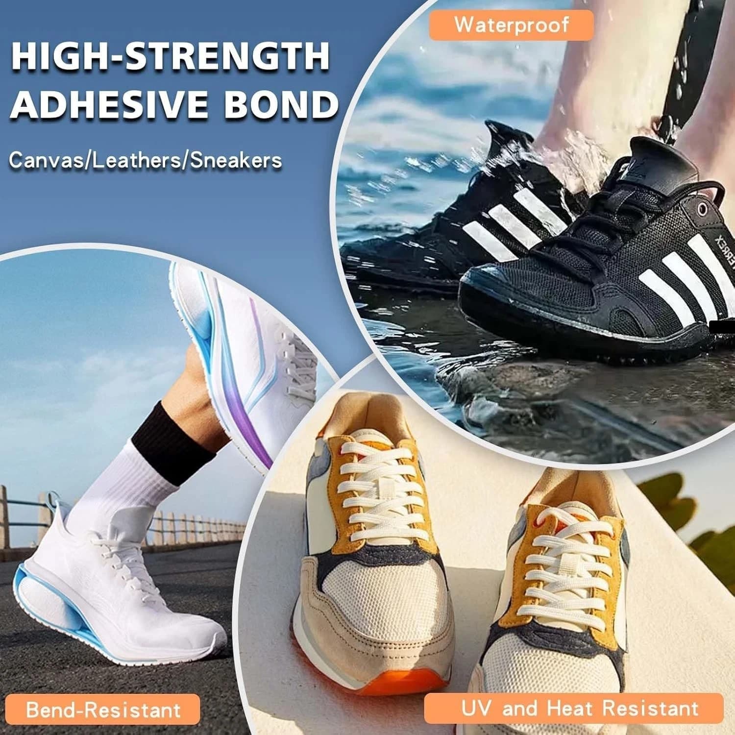 Shoe Glue, Heavy Duty Shoe Goo, Super Shoe Sole Repair Adhesive Kit for Boot, Sn 6