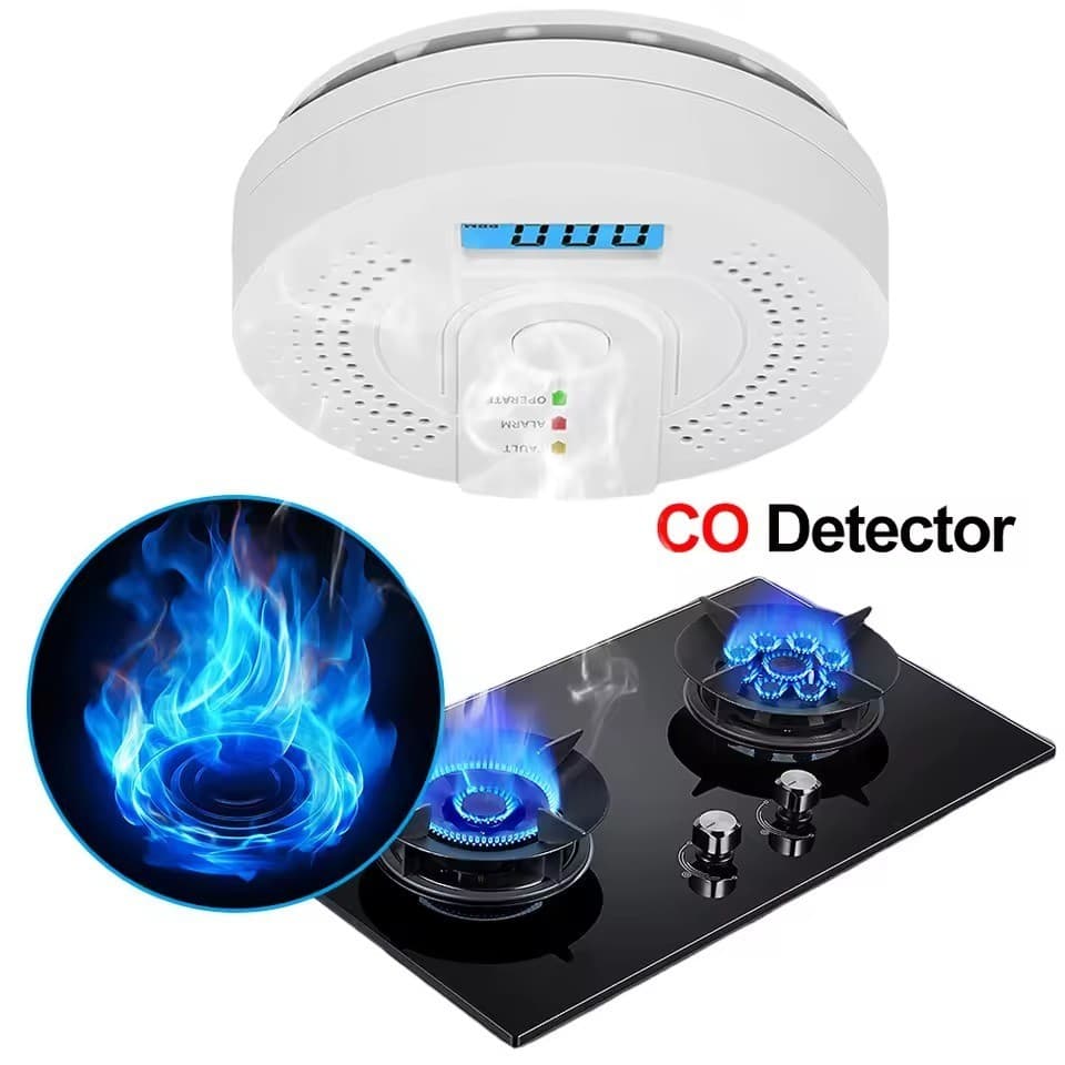Carbon Monoxide Warning Alarm Sensor LED Digital Battery Powered Home Safety USA 2