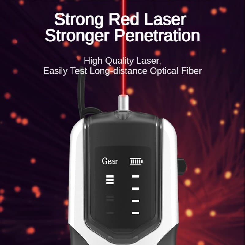 15KM Fiber Optic Pen Optical Red Light Laser Sticker Network Cable Tester VFL 6