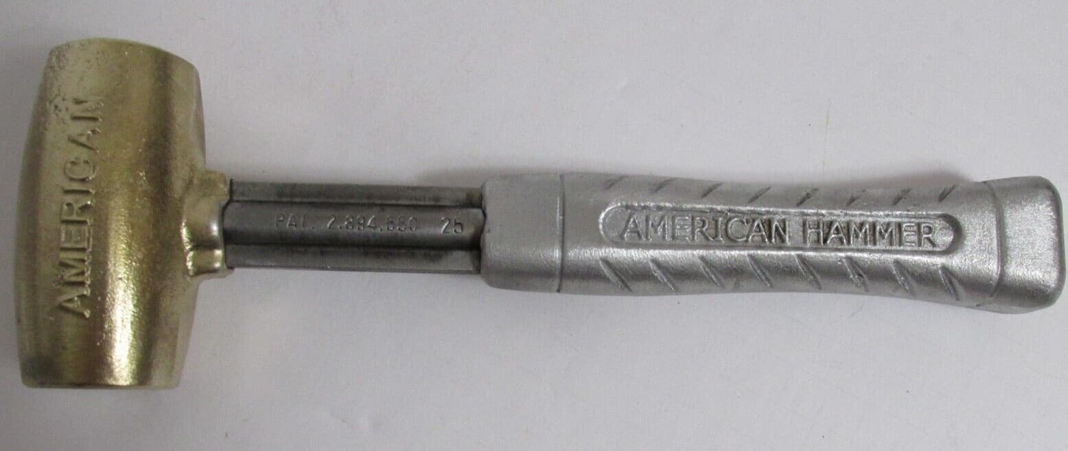 New American Hammer 4" Brass Alloy Non-Marring Head 5 lb. Mallet Aluminum Handle 4