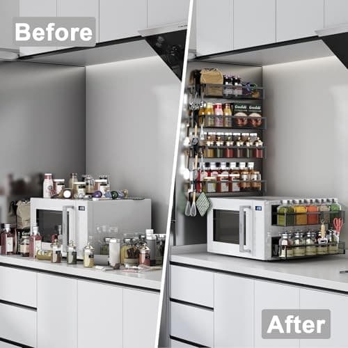 Magnetic Spice Rack for Refrigerator Magnetic Shelf, Fridge Magnet 6 Pack 6