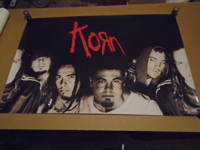 MEGA RARE PROMO Korn POSTER 1st album 1995 group Immortal Jonathan Davis l.a.p.d