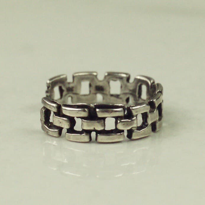 Sterling Silver Panther Link Toe Ring Size 4.75 Adjustable 4