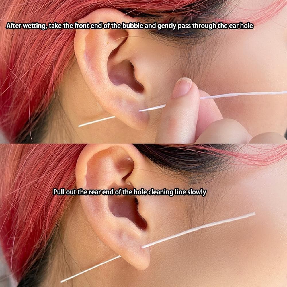 60pcs Pierced Ear Cleaning Set Ear Holes Cleanse Piercing Line Aftercare L7A0 6