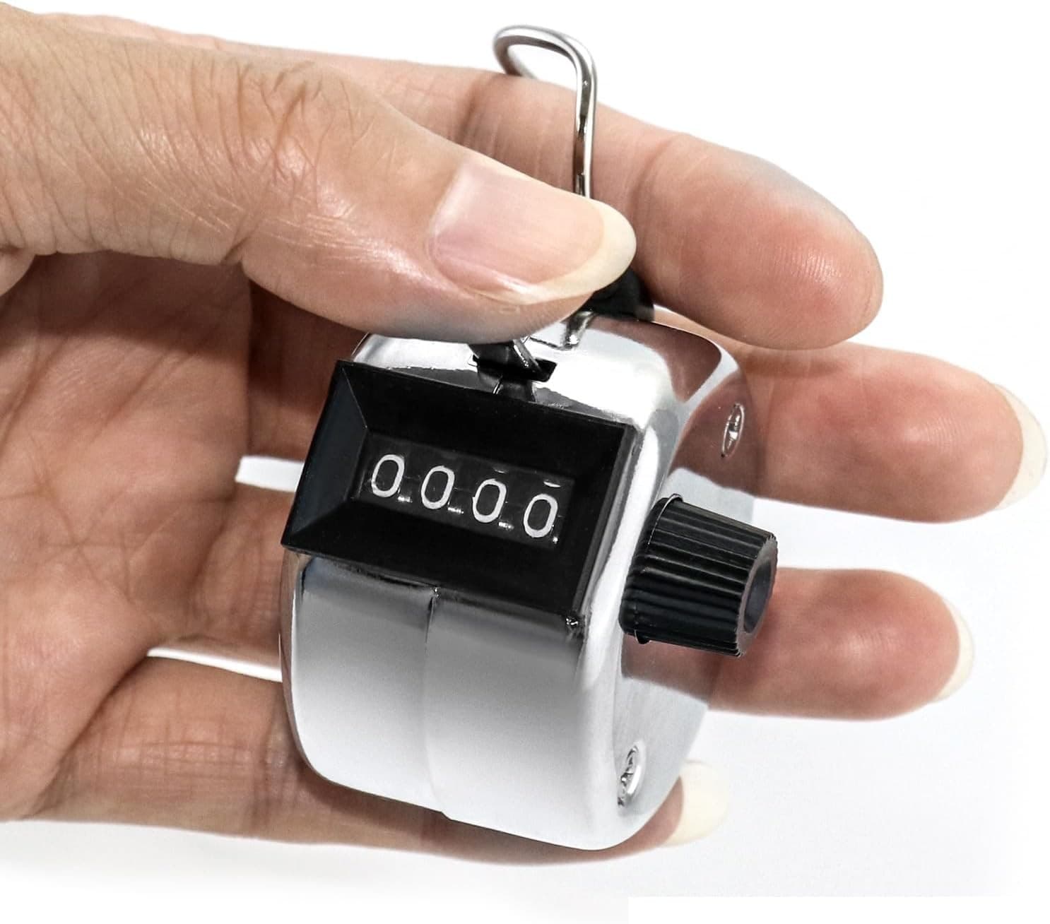 QWORK Metal Tally Counters Four-Digit Hand Counter, 3 Pcs Digital Counting...  5